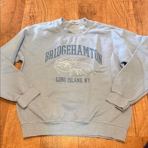 Women’s PacSun crewneck blue Bridgehamton Long Island NY Sweatshirt sz S